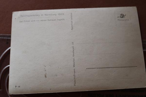 alte Karte Hitler wird umjubelt - Reichsparteitag Nürnberg 1933